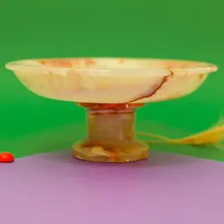 شیرینی خوری سنگی پایه دار ، سنگ طبیعی مرمر سبز ، از تولید به مصرف ،به قیمت کارگاه،شهرسنگ،ظرف پایه دار سنگی | هدیه تولد | جهیزیه عروس | کادویی | ظروف سنگی آقای سنگی | ظروف آنتیک و کلکسیونی