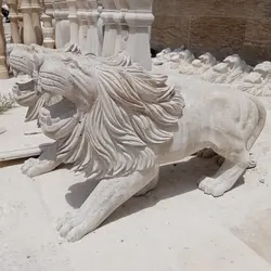 مجسمه شیر سنگی | محصولات سنگی آقای سنگی | مجسمه حیوانات | دکوری سنگی | مخصوص باغ ویلا