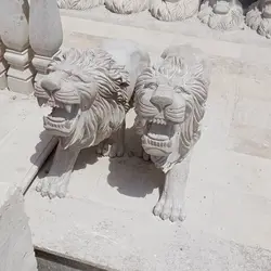 مجسمه شیر سنگی | محصولات سنگی آقای سنگی | مجسمه حیوانات | دکوری سنگی | مخصوص باغ ویلا