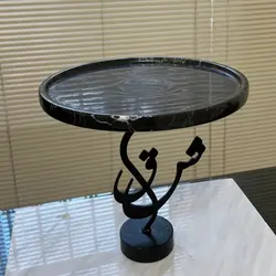 شیرینی خوری سنگی فوق سبک با پایه کالیگرافی عشق مناسب هدیه روز زن | هدیه تولد | کادویی | جهیزیه عروس | ظروف آنتیک و کلکسیونی | ظروف سنگی آقای سنگی