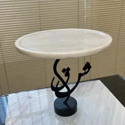 شیرینی خوری سنگی فوق سبک با پایه کالیگرافی عشق مناسب هدیه روز زن | هدیه تولد | کادویی | جهیزیه عروس | ظروف آنتیک و کلکسیونی | ظروف سنگی آقای سنگی