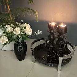 گلدان سنگی مینیاتوری مناسب روی میز و داخل سینی فقط سنگ مشکی | جهیزیه عروس | هدیه تولد | کادویی | ظروف سنگی آقای سنگی | ظروف آنتیک و کلکسیونی