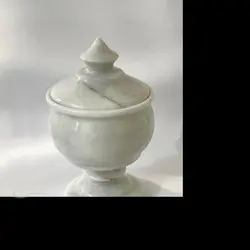 قندون سنگی پایه دار قطر حدودی 10 (هم سفید هم مشکی موجود) قندان سنگی | جهیزیه عروس | کادویی | هدیه تولد | ظروف سنگی آقای سنگی | ظروف آنتیک و کلکسیونی