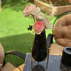 گلدان سنگی پایه دار قابل سفارش در رنگ دلخواه شما | گلدون سنگی | هدیه تولد | جهیزیه عروس | کادویی | ظروف سنگی آقای سنگی | ظروف آنتیک و کلکسیونی