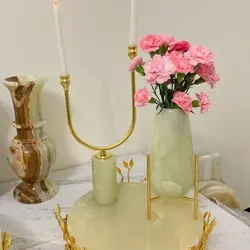 گلدان سنگی پایه دار قابل سفارش در رنگ دلخواه شما | گلدون سنگی | هدیه تولد | جهیزیه عروس | کادویی | ظروف سنگی آقای سنگی | ظروف آنتیک و کلکسیونی