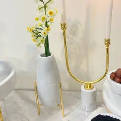 گلدان سنگی پایه دار قابل سفارش در رنگ دلخواه شما | گلدون سنگی | هدیه تولد | جهیزیه عروس | کادویی | ظروف سنگی آقای سنگی | ظروف آنتیک و کلکسیونی