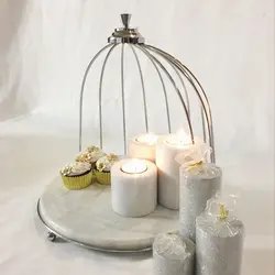 استند سنگی مدل نیم قفس در رنگ دلخواه | جهیزیه عروس | هدیه تولد | کادویی | ظروف سنگی آقای سنگی | ظروف آنتیک و کلکسیونی