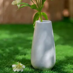 گلدان سنگی در رنگ سفید و مشکی ارتفاع 20 سانت | هدیه تولد | جهیزیه عروس | کادویی | ظروف سنگی آقای سنگی | ظروف آنتیک و کلکسیونی