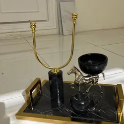 شمعدان پایه سنگی قابل سفارش با سنگ دلخواه | هدیه تولد | جهیزیه عروس | کادویی | ظروف سنگی آقای سنگی | ظروف آنتیک و کلکسیونی