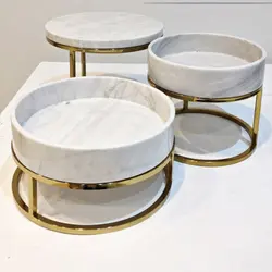 ظروف پذیرایی سنگی استند شامل میوه خوری سنگی شیرینی خوری سنگی و آجیل خوری سنگی قابل سفارش در رنگ دلخواه | هدیه تولد | کادویی | جهیزیه عروس | ظروف سنگی آقای سنگی | ظروف آنتیک و کلکسیونی