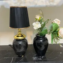 ست دوتایی آباژور سنگی و گلدان سنگی | هدیه تولد | کادویی | ظروف سنگی آقای سنگی | جهیزیه عروس | ظروف آنتیک و کلکسیونی