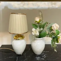 ست دوتایی آباژور سنگی و گلدان سنگی | هدیه تولد | کادویی | ظروف سنگی آقای سنگی | جهیزیه عروس | ظروف آنتیک و کلکسیونی