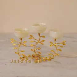 اردوخوری سنگی شاخه و برگ برنجی همراه کاسه سنگی قابل سفارش با سنگ سفید و مشکی و نباتی | هدیه تولد | جهیزیه عروس | ظروف سنگی آقای سنگی | ظروف آنتیک و کلکسیونی