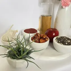ظرف سنگی پیاله سنگی هفتسین برای تزئین سفره عید 1402 (قیمت درج شده برای 6 عدد پیاله ) | هدیه تولد | جهیزیه عروس | ظروف سنگی آقای سنگی
