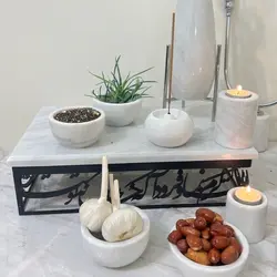 استند مزه سنگی مستطیل کالیگرافی | هدیه تولد | ظروف سنگی آقای سنگی | جهیزیه عروس