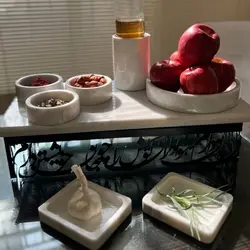 استند مزه سنگی مستطیل کالیگرافی | هدیه تولد | ظروف سنگی آقای سنگی | جهیزیه عروس