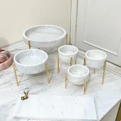ظروف سنگی پذیرایی سنگی اقتصادی شامل میوه خوری سنگی آجیل خوری سنگی سه تا تنقلات و شیرینی خوری سنگی مستطیل | ظروف سنگی آقای سنگی | هدیه تولد | جهیزیه عروس