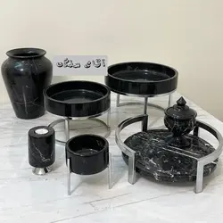ظروف سنگی شامل میوه شیرینی خوری سنگی آجیل خوری سنگی و شکلات خوری سنگی (گلدان و اکسسوری ها قابل سفارش) | هدیه تولد | جهیزیه عروس | ظروف لوکس سنگی ظروف آقای سنگی