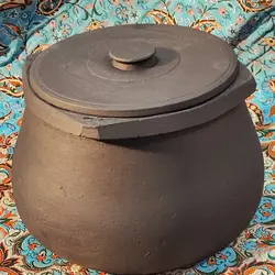 دیگ سنگی 9 نفره مشکی شده | قابلمه سنگی | دیزی سنگی | ظروف سنگی آقای سنگی | هدیه تولد | جهیزیه عروس