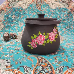 قابلمه سنگی 2 نفره طراحی شده | دیگ سنگی | دیزی سنگی | هدیه تولد | جهیزیه عروس | ظروف سنگی آقای سنگی | طب سنتی درمان کمخونی