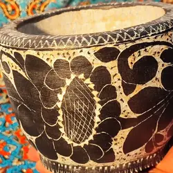 هاون سنگی حکاکی شده طرح صنم | ظروف سنگی آقای سنگی | هدیه تولد | جهیزیه عروس