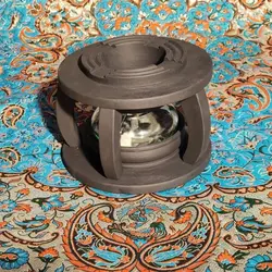 چراغ وارمر سنگی رنگ مشکی | ظروف سنگی آقای سنگی | هدیه تولد | جهیزیه عروس