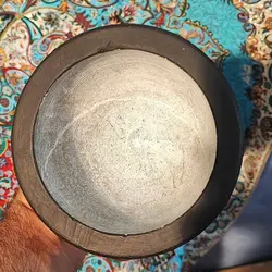 هاون سنگی متوسط طراحی شده طرح گلبرگ قرمز | ظروف سنگی آقای سنگی | جهیزیه عروس | هدیه تولد