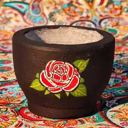 ست نمکدان سنگی طرح تک گلسرخ و قرمز | ظروف سنگی آقای سنگی | هدیه تولد | جهیزیه