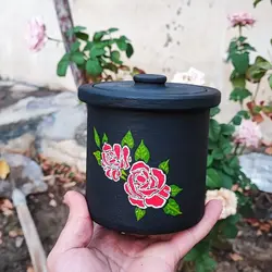 قابلمه سنگی یک نفره طراحی شده | دیگ سنگی | دیزی سنگی | ظروف سنگی آقای سنگی | هدیه تولد | جهیزیه | ظروف سالم آشپزی طب سنتی