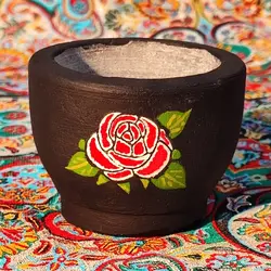 نمک دان سنگی طراحی شده مخصوص طرح گلسرخ | ظروف سنگی آقای سنگی | هدیه تولد | جهیزیه