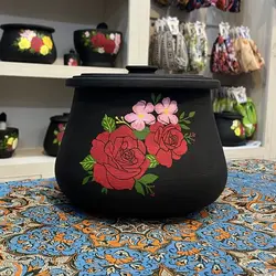 قابلمه سنگی 6 نفره طراحی شده | دیزی سنگی | دیگ سنگی | ظروف سنگی آقای سنگی | ظروف سالم آشپزی طب سنتی | هدیه تولد | جهیزیه