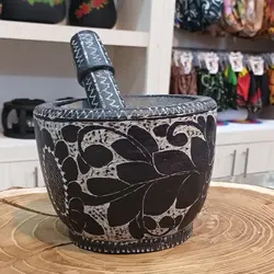 هاون سنگی حکاکی شده | ظروف سنگی آقای سنگی | جهیزیه | هدیه تولد