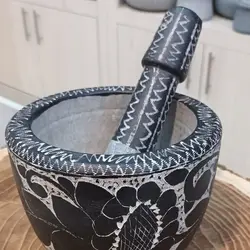 هاون سنگی حکاکی شده | ظروف سنگی آقای سنگی | جهیزیه | هدیه تولد