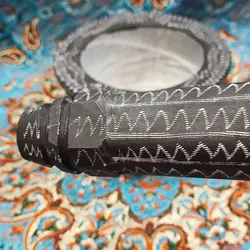 هاون سنگی حکاکی شده دسته دار طرح گل پنج برگ | هاون سنگی | ظروف سنگی آقای سنگی