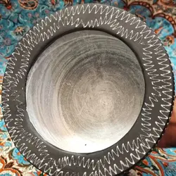 هاون سنگی حکاکی شده دسته دار طرح گل پنج برگ | هاون سنگی | ظروف سنگی آقای سنگی