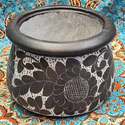 دیگ سنگی 9 نفره قلم زنی شده | دیزی سنگی | ظروف سالم آشپزی | قابلمه سنگی آقای سنگی درمان کم خونی