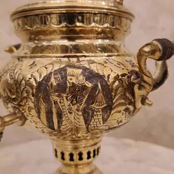 سماور ذغالی برنجی ۳ لیتری هخامنش