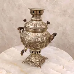 سماور ذغالی برنجی ۴ لیتری هخامنش آنتیک کد ۱۱۵۸ | کادویی | هدیه | جهیزیه عروس