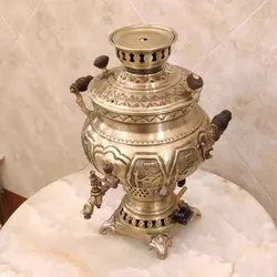 سماور برنجی گازی ۸ لیتری هخامنش آنتیک کد ۱۳۵۸