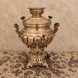 سماور برنجی گازی ۸ لیتری آنتیک کد ۱۳۵۲