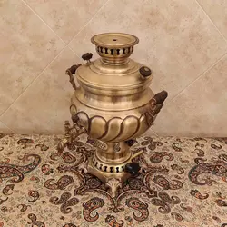 سماور برنجی گازی ۸ لیتری آنتیک کد ۱۳۵۲