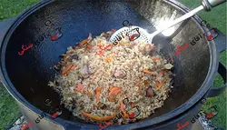 قازن چدن خالص بدون روکش شیمیایی 6 لیتری (چدن روسی پاتیل غازن قابلمه دیگ چدنی) ظرف سفر و کوهنوردی . قابلمه چدنی . قابلمه ووک چدنی . قابلمه چدن خالص  آقای سنگی 09151246243