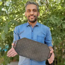 استیک پز گریل دو طرفه چدن خالص بدون روکش شیمیایی (چدن روسی تابه گریل چدنی روس)