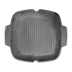 ماهیتابه گریل چدن خالص بدون روکش شیمیایی (چدن روسی تابه ماهی تابه چدنی روس)