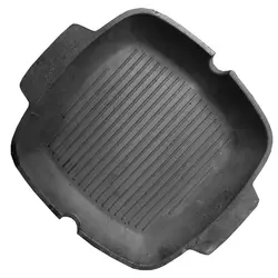 ماهیتابه گریل چدن خالص بدون روکش شیمیایی (چدن روسی تابه ماهی تابه چدنی روس)