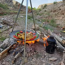 ساج چدنی خالص 33 سانتی | ساج نان پزی چدن خالص بدون روکش شیمیایی (ساچ روسی ظرف چدنی) ظروف کوهنوردی و طبیعتگردی و ظروف سفری | ساج ووک چدنی تابه ووک چدنی . ماهیتابه چدنی . قابلمه چدنی | ساج چدنی | ساج سفری | ظروف چدنی اصل | ساج چدن خالص
