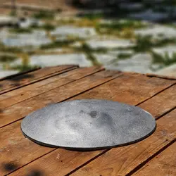 ساج چدنی اصل آبندی شده 44 سانتی ساج نان پزی چدن خالص بدون روکش شیمیایی (ساچ روسی ظرف چدنی) تابه ووک چدن درمان کم خونی کمخونی