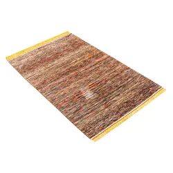 فرش دستباف ذرع چارک تمام ابریشم طرح گبه مارک سرایان بافت قم کد D02588G - ظروف چدنی و ظروف سنگی آقای سنگی| دیگ سنگی - قابلمه سنگی