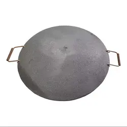 ساج نان پزی بدون دسته ، ساج چدن خالص بدون روکش شیمیایی (ساچ روسی ظرف چدنی ، ساج سفری ، ساج کوهنوردی)