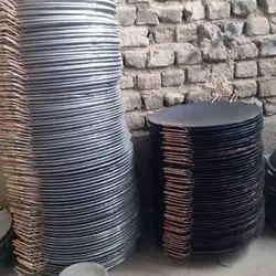 ساج نان پزی بدون دسته ، ساج چدن خالص بدون روکش شیمیایی (ساچ روسی ظرف چدنی ، ساج سفری ، ساج کوهنوردی)